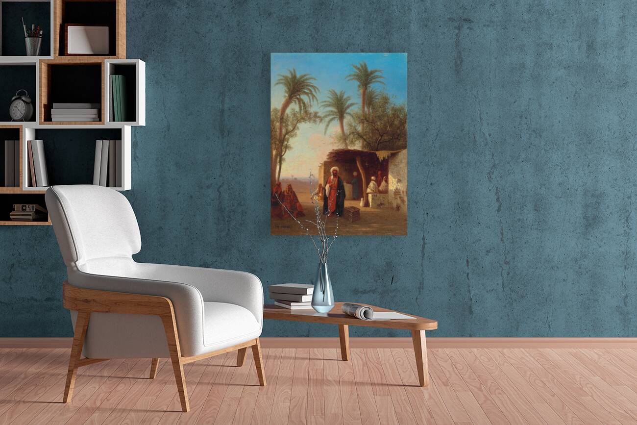 Village in the desert. Algeria by Charles Théodore Frère [1814–1888] Reproduction