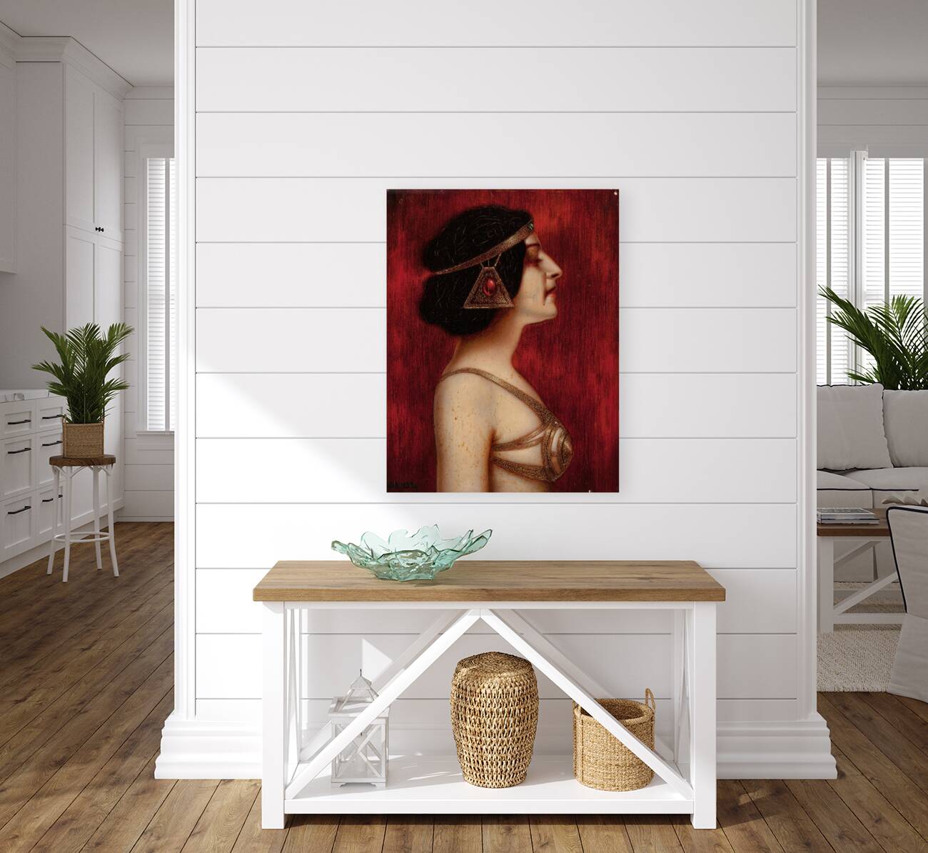 Salome [Woman in Profile in Oriental Jugendstil Costume] [circa 1910] by Ernst Seidl [19th–20th Century] Reproduction