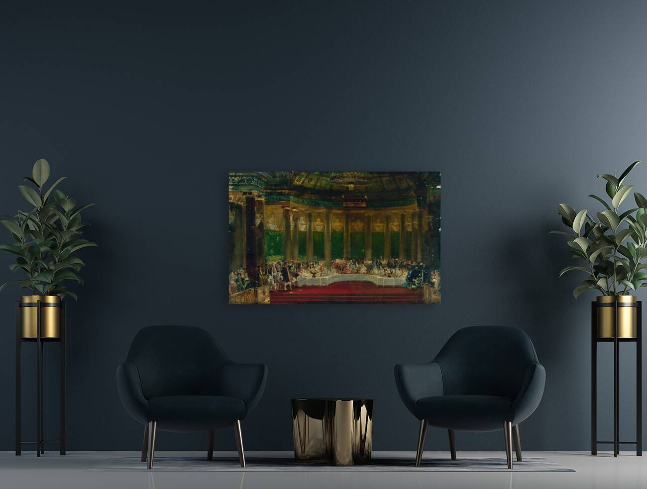 Le repas de mariage de Napoléon Ier aux Tuileries. Le 2 avril 1810 [1805–1815] by Alexandre Benoit Jean Dufay [1770–1844] Reproduction