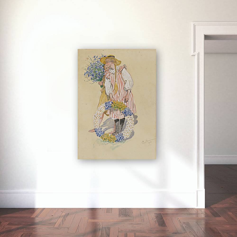 Lisbeth och Brita [1902] by Carl Larsson [1853–1919] Reproduction