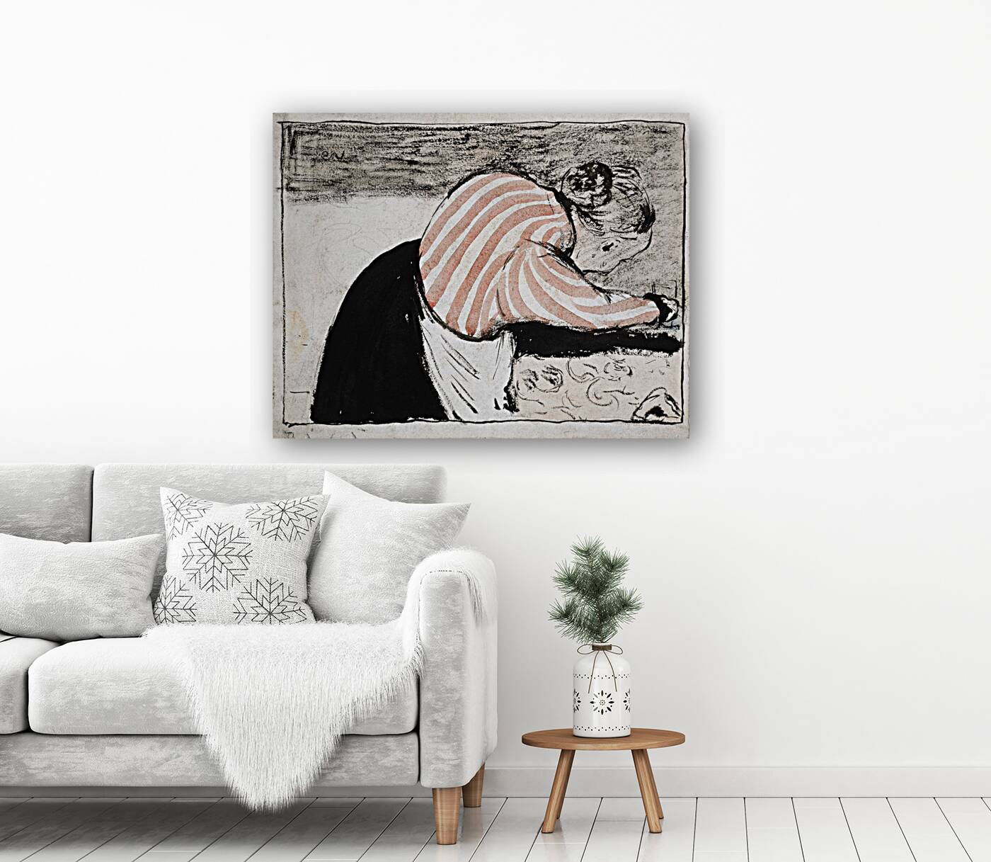 Old woman setting the table by Édouard Vuillard [1868–1940] Reproduction