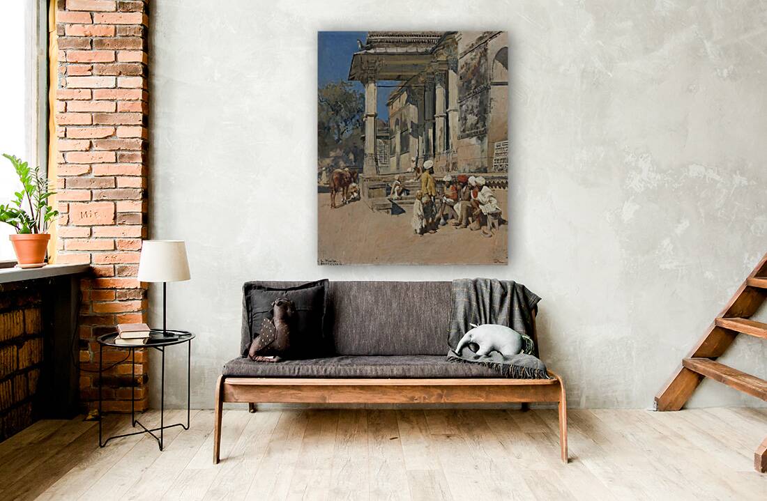 Portico Of A Mosque. Ahmedabad by Edwin Lord Weeks [1849–1903] Reproduction