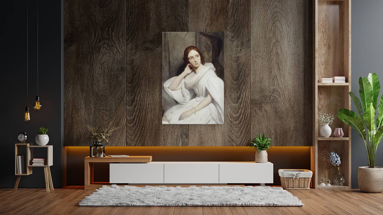 Portrait of Sophie Marin. Widow of Lieutenant General Baudrand by Ary Scheffer [1795–1858] Reproduction