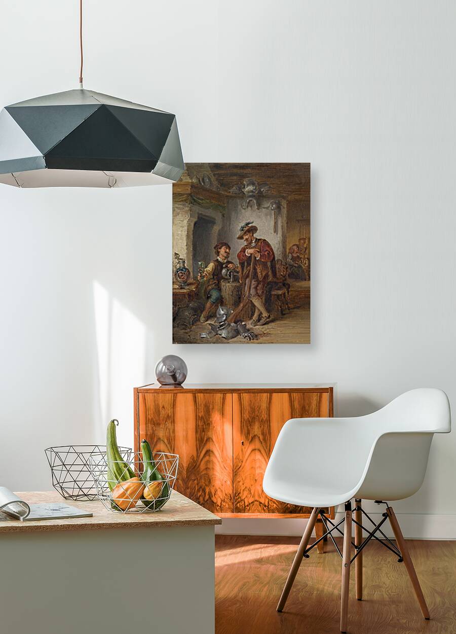 Zechende Soldaten by Eduard Ender [1822–1883] Reproduction