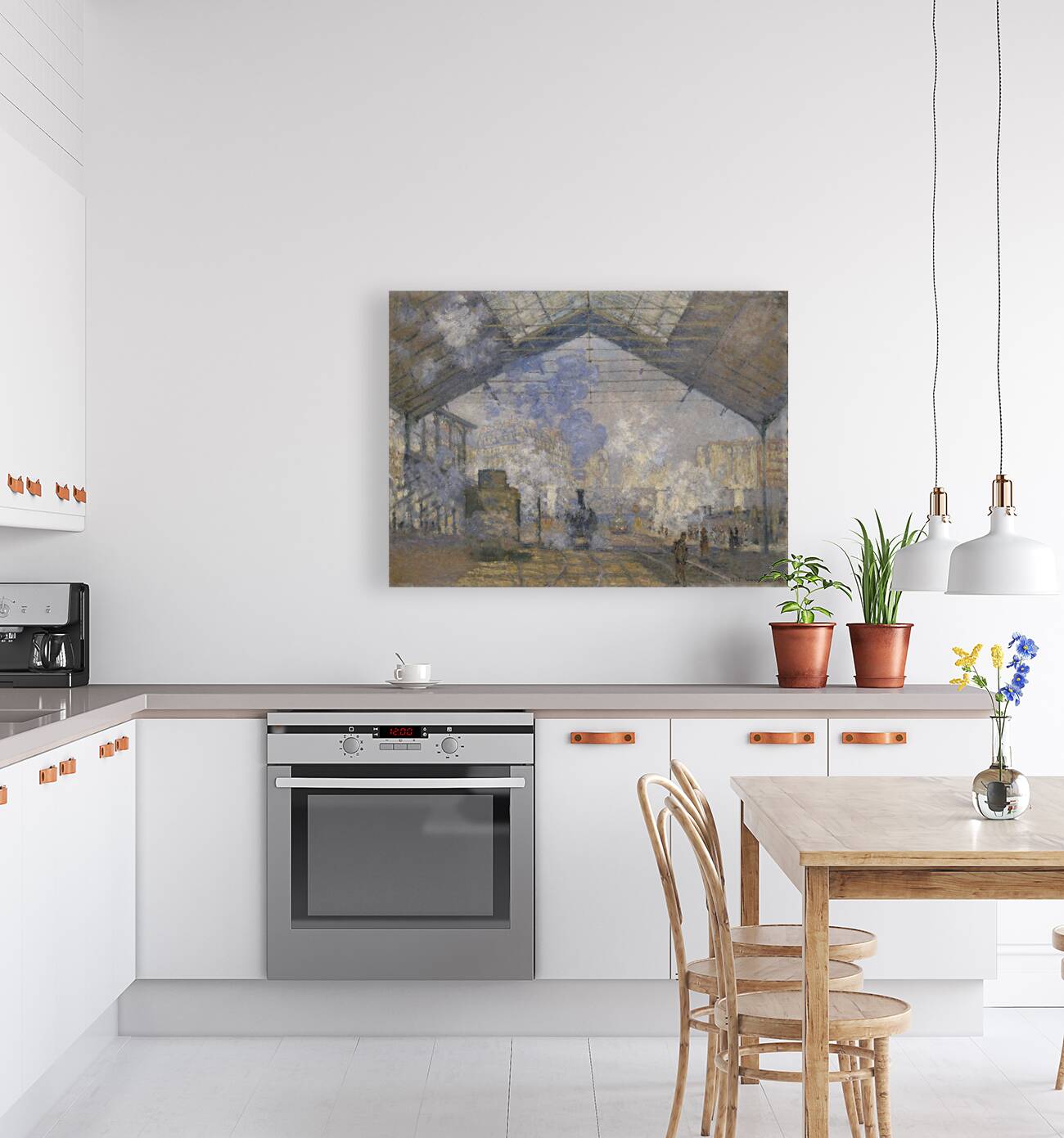 The Saint–Lazare Station [1877] by Claude Monet [1840–1926] Reproduction