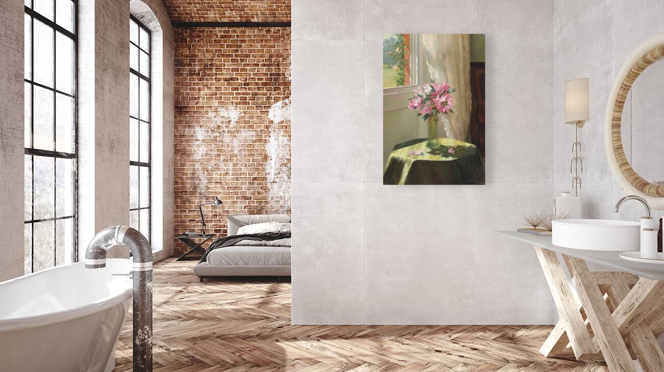 Rhododendrons by a window by Jessica Hayllar [1858–1940] Reproduction