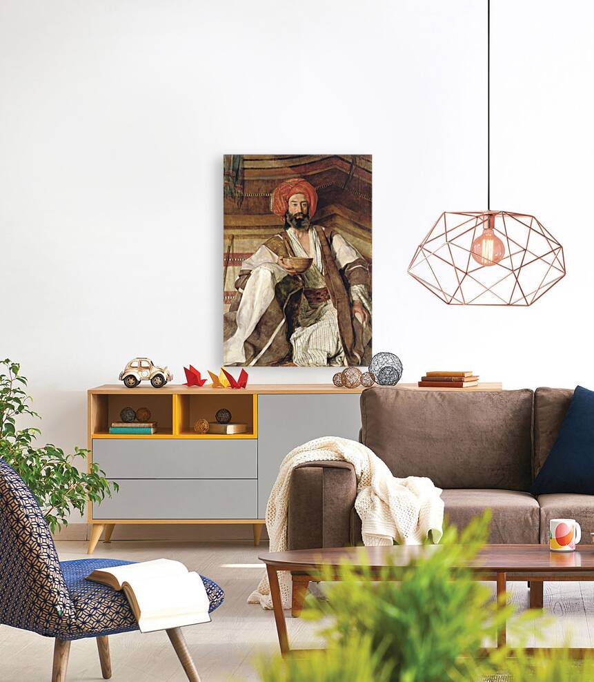 An Arab of the desert of Sinai [1858] by John Frederick Lewis [1805–1876] Reproduction