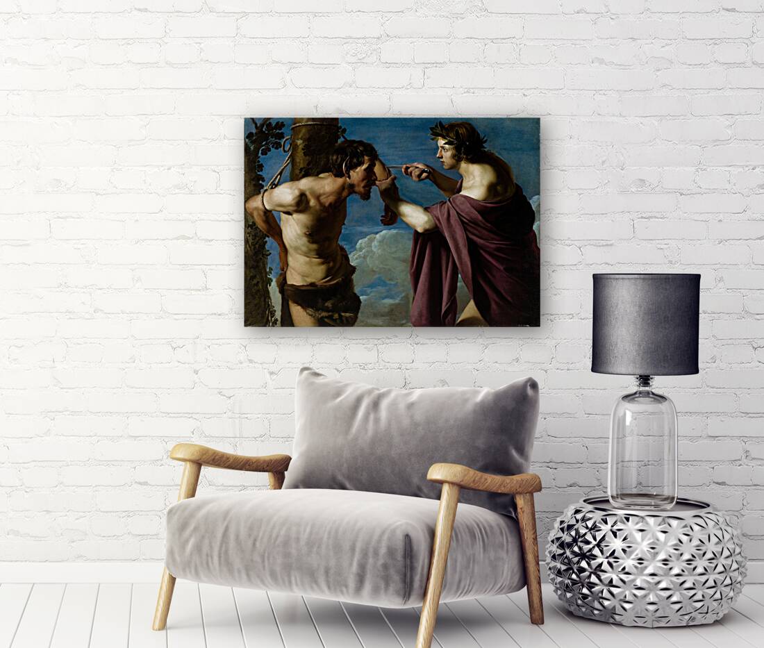 Apollo and Marsyas [1616–20] by Bartolomeo Manfredi [ca. 1580–ca. 1620] Reproduction