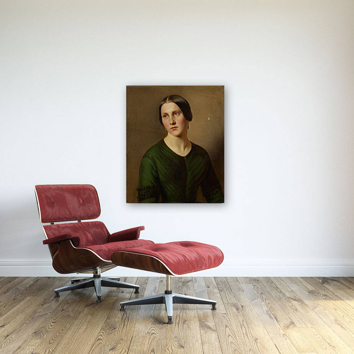 Portrait Of A Woman by Adolf Follenweider [1823–1895] Reproduction