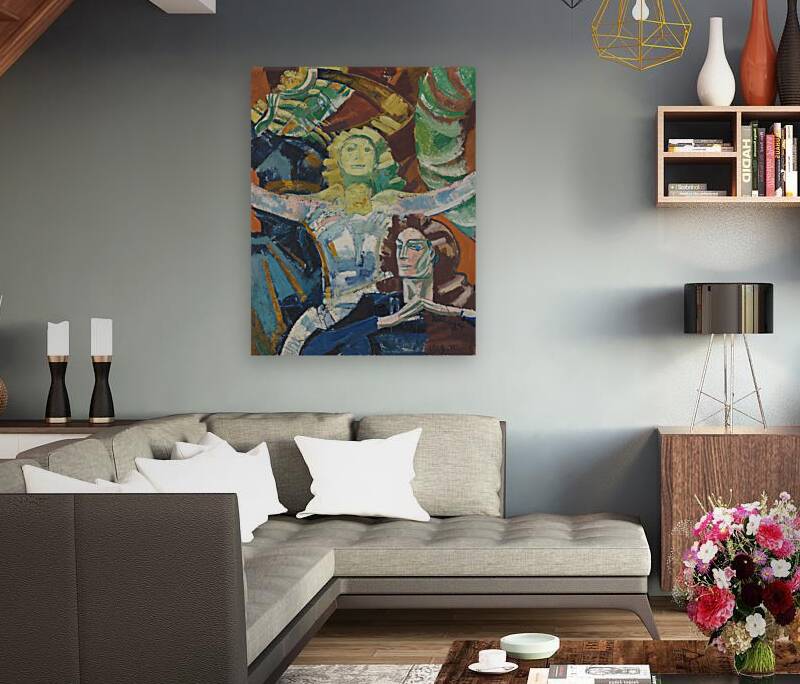 Drei Frauen. Studie by August Babberger [1885–1936] Reproduction