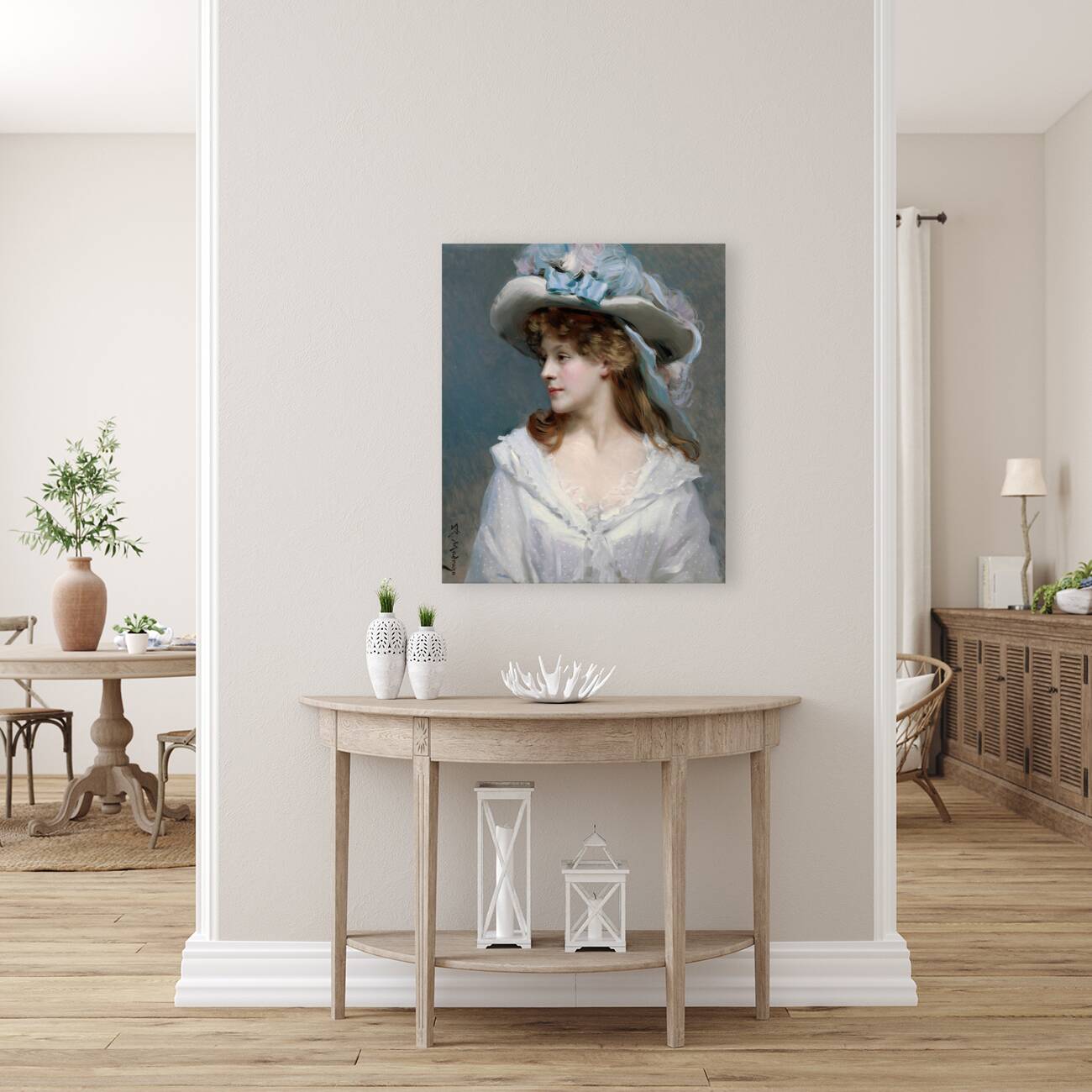 Woman In White [c. 1880] by Raimundo de Madrazo y Garreta [1841–1920] Reproduction