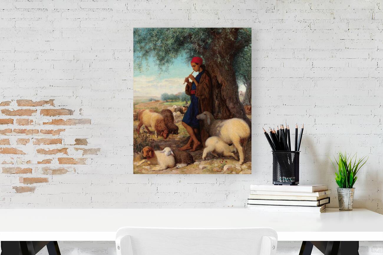 The piping shepherd [1864] by William James Webbe [1830–1904] Reproduction