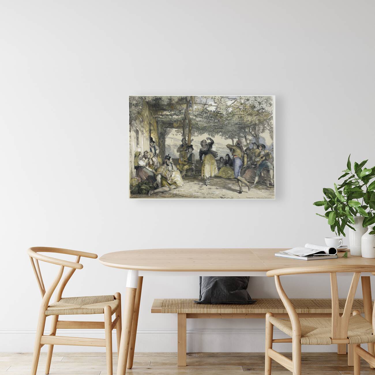 Spanish Peasants Dancing the Bolero [1836] by John Frederick Lewis [1805–1876] Reproduction