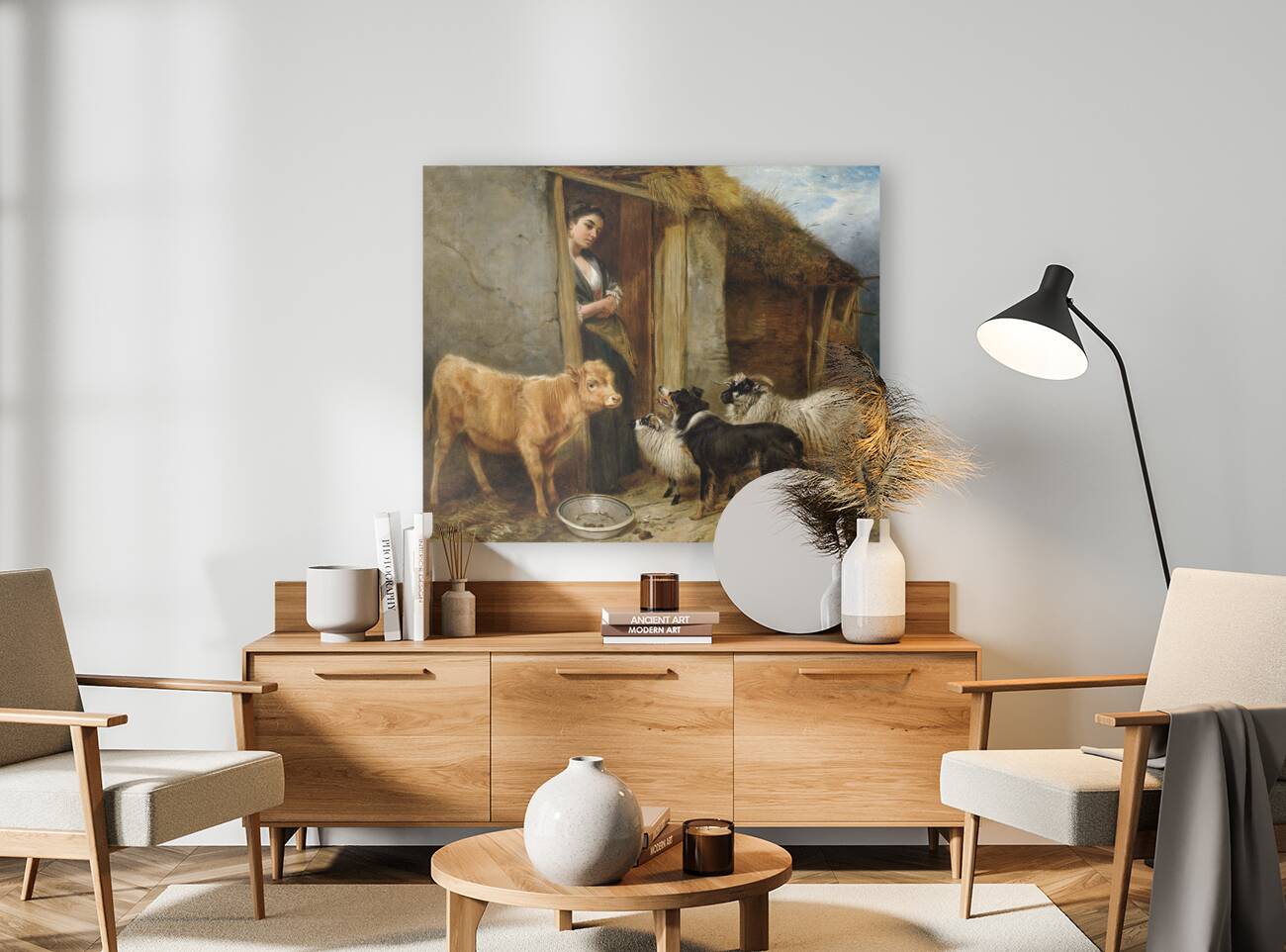 The shepherd’s home by Richard Ansdell [1815–1885] Reproduction