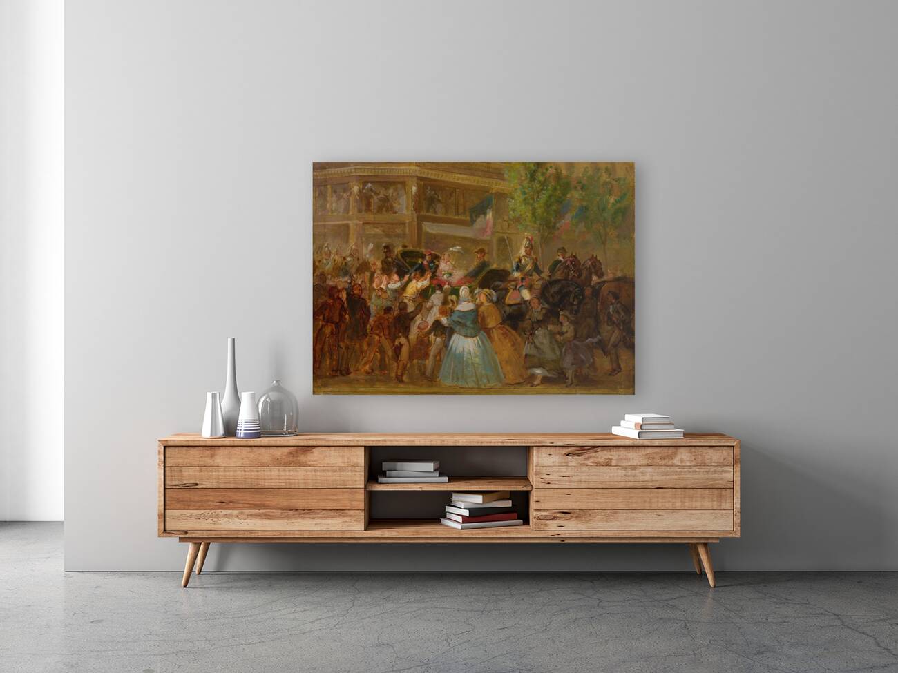 Emperor Napoleon III And Empress Eugenie In A Carriage [Mid–19th Century] by French School [16th–20th Century] Reproduction