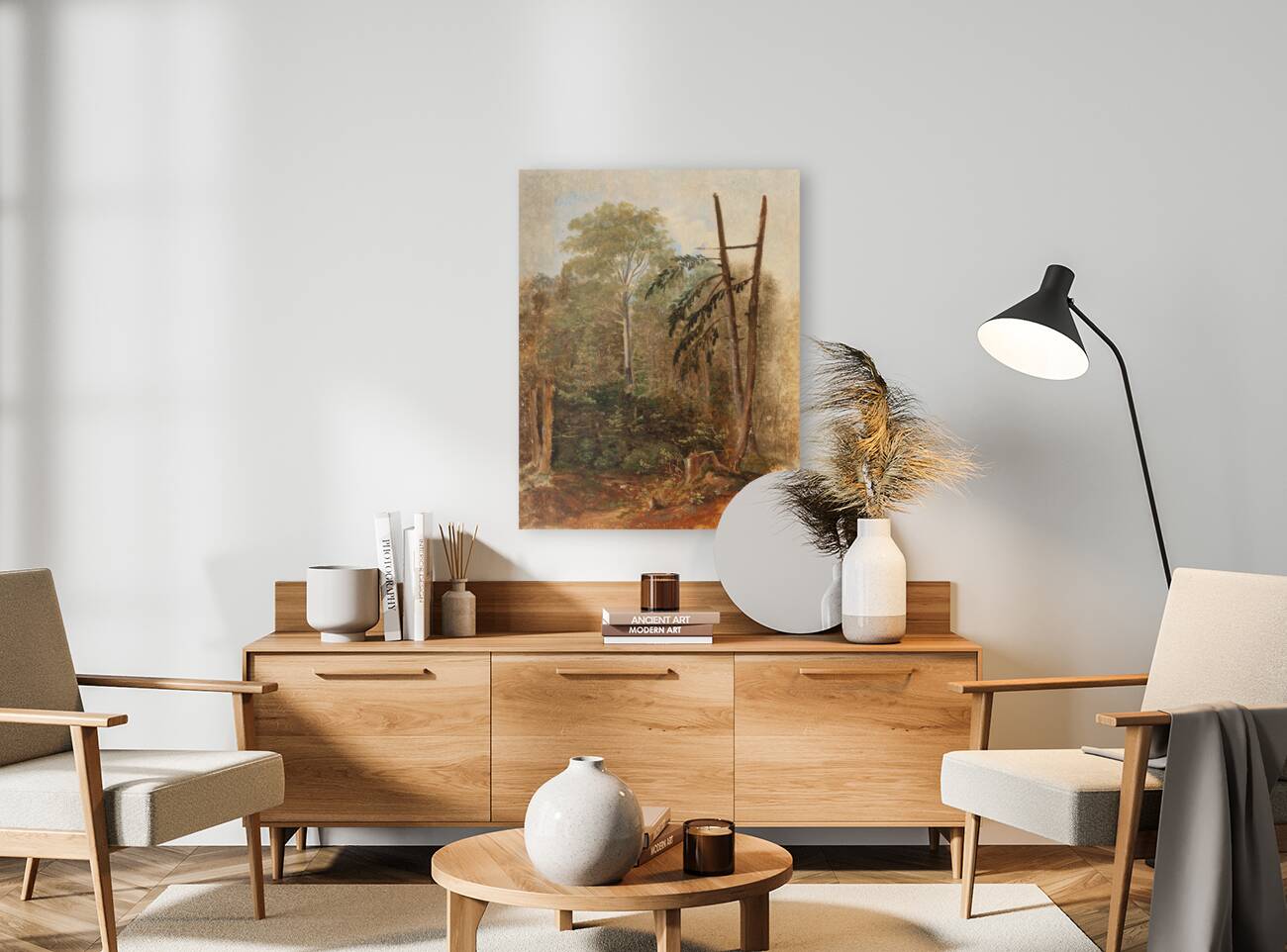 Study of a Woodland Landscape by Carl Spitzweg [1808–1880] Reproduction