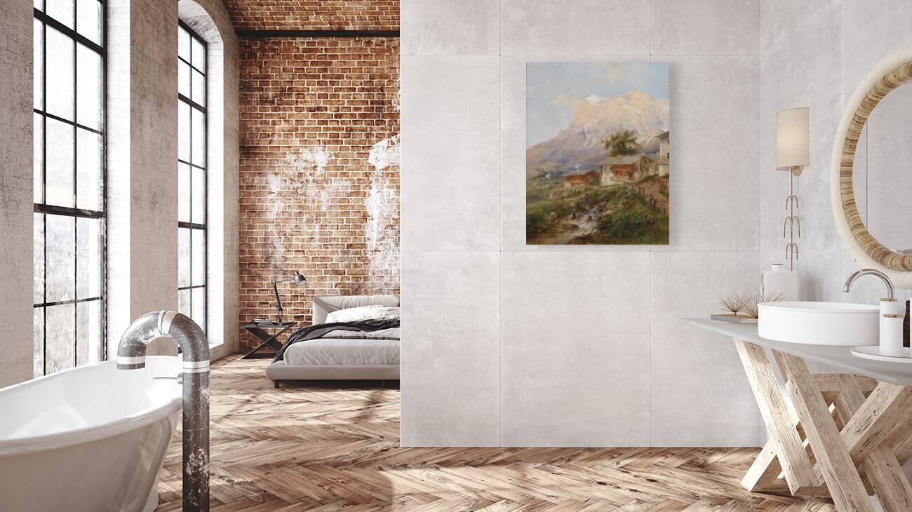 Bei Cortino im Ampezzo Tal by Emil Barbarini [1855–1933] Reproduction