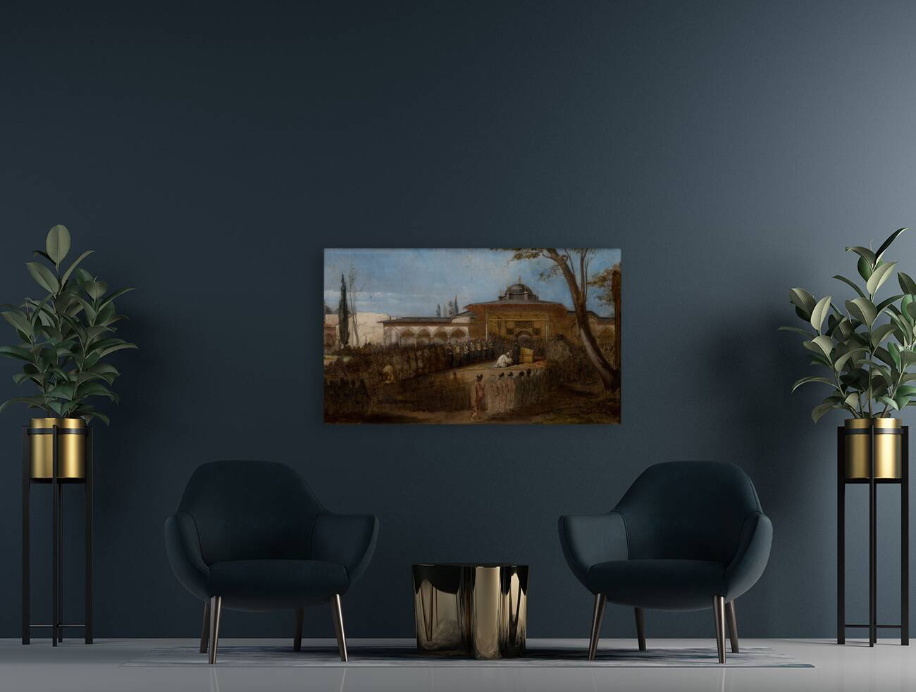 Scene with the Sultan [1865–1876] by Stanisław von Chlebowski [1835–1884] Reproduction