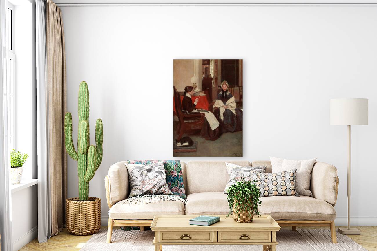 ‘And who’s going to support ’em’ demanded Mrs. Barkley’ [1898] by Howard Pyle [1853–1911] Reproduction