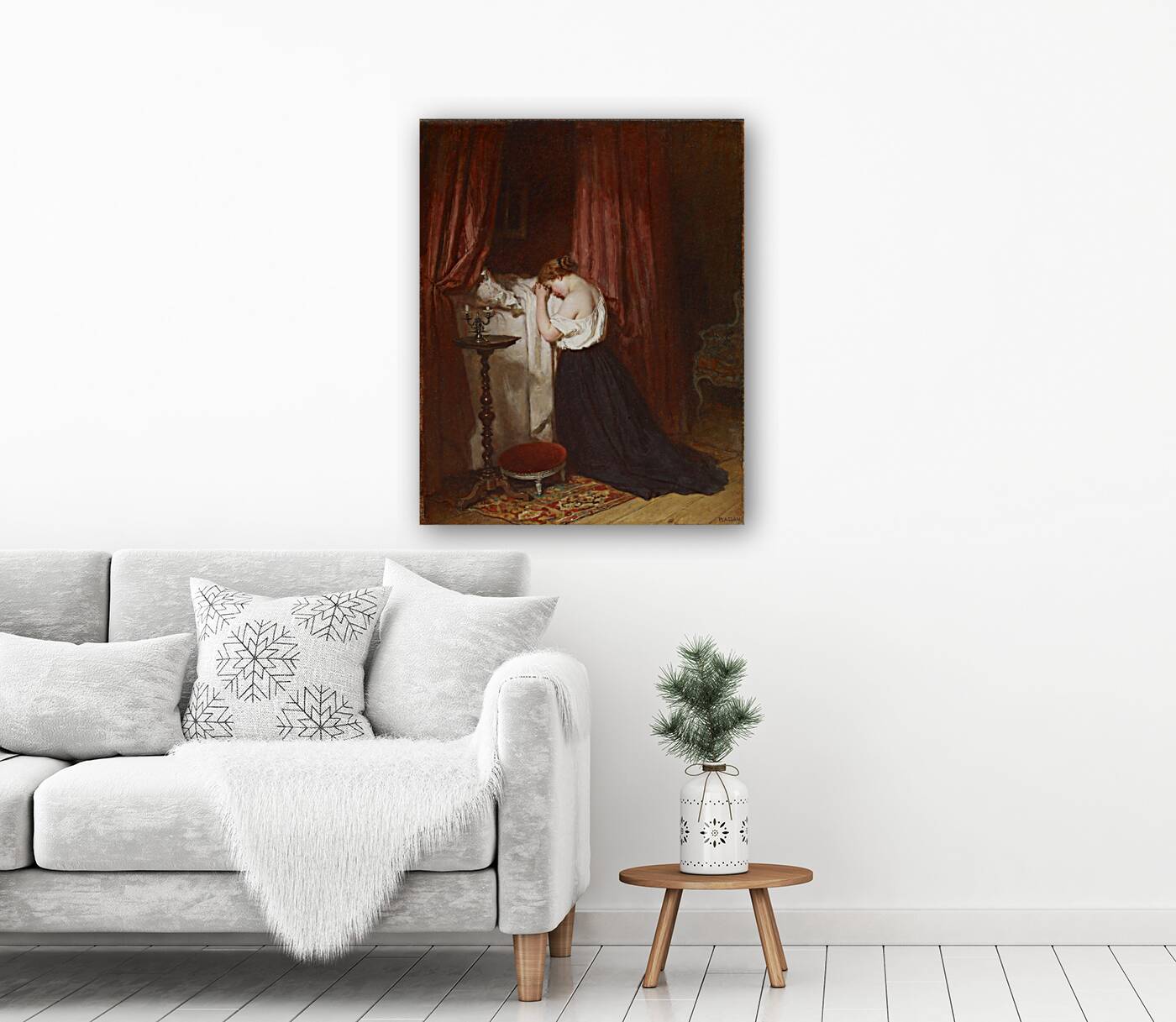 Evening Prayer [1863–1864] by Antoine–Émile Plassan [1817–1903] Reproduction