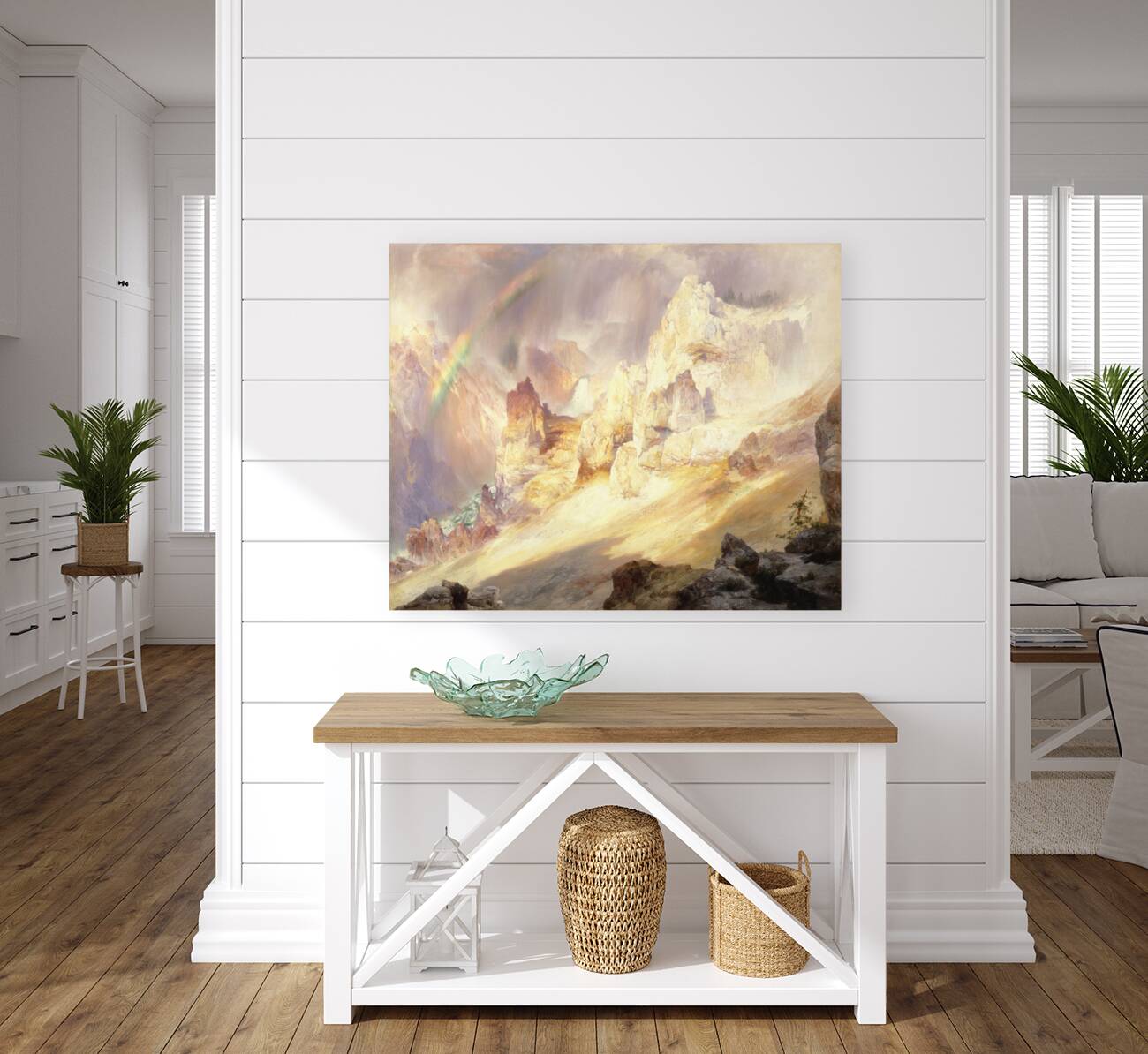 Rainbow Over The Grand Canyon Of The Yellowstone [1900] by Thomas Moran [1837–1926] Reproduction