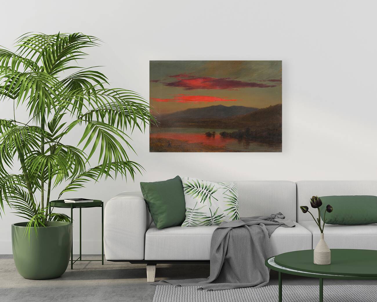 Sunset. Hudson. New York [1873] by Frederic Edwin Church [1826–1900] Reproduction