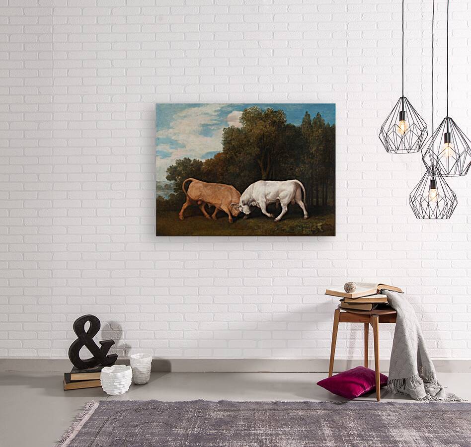 Bulls Fighting [1786] by George Stubbs [1724–1806] Reproduction
