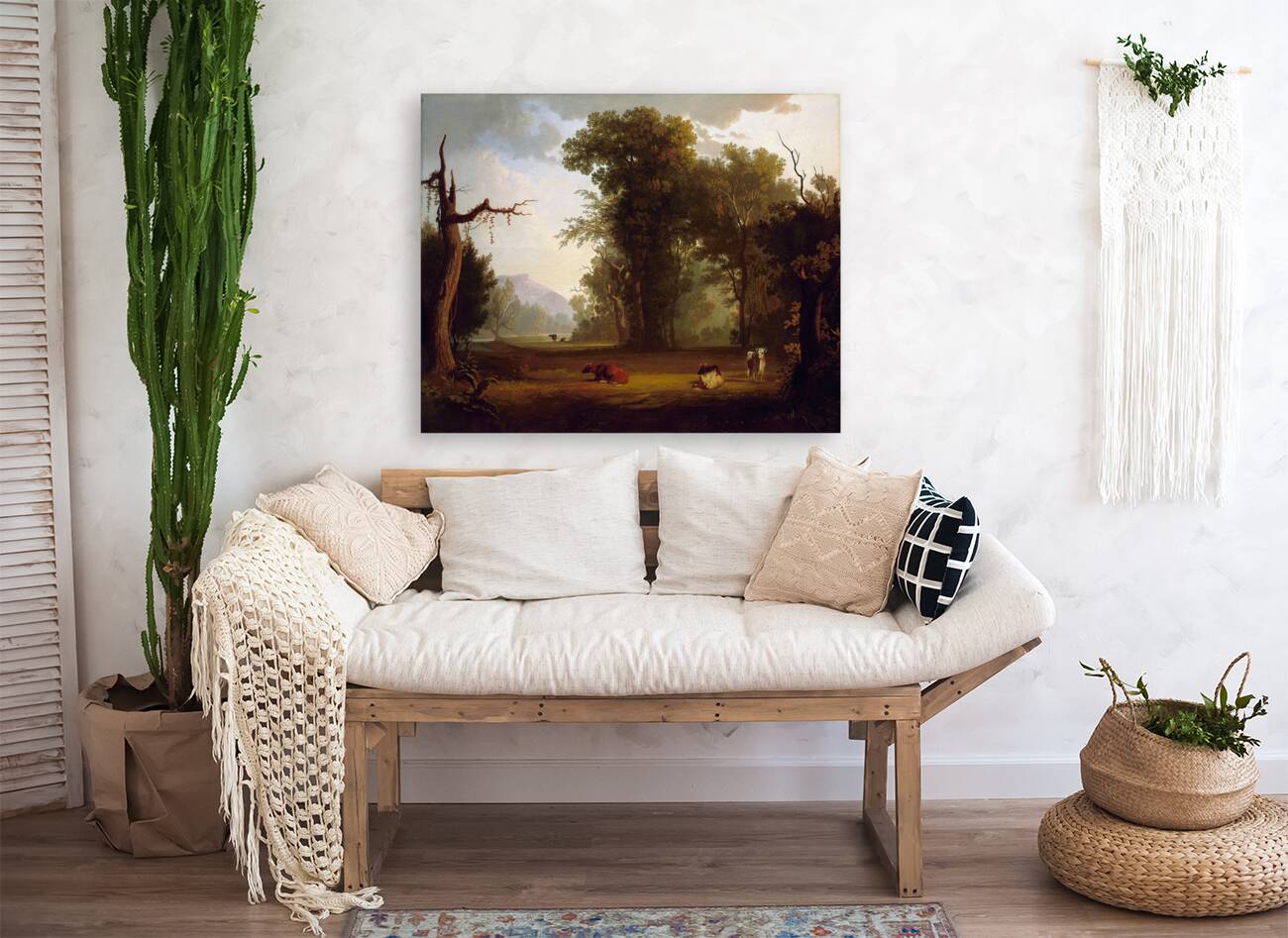 Landscape with Cattle [1846] by George Caleb Bingham [1811–1879] Reproduction