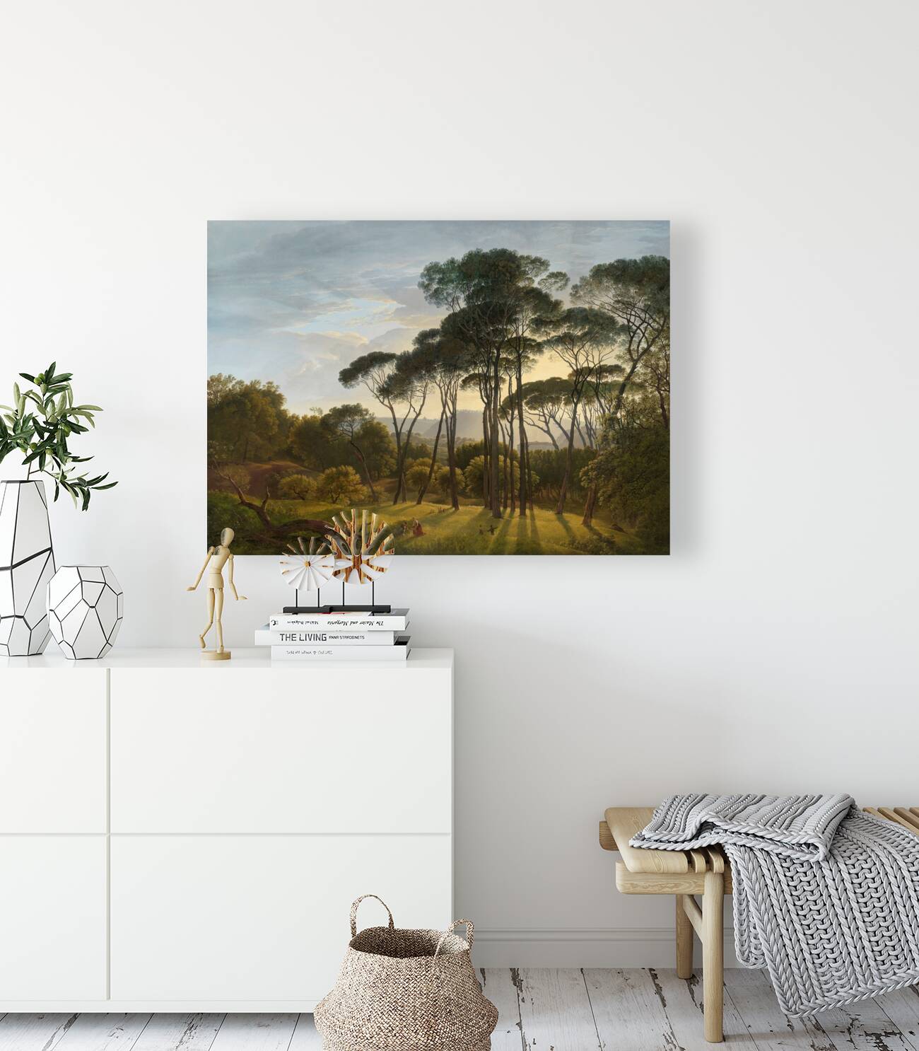 Italian Landscape with Umbrella Pines [1807] by Hendrik Voogd [1768–1839] Reproduction