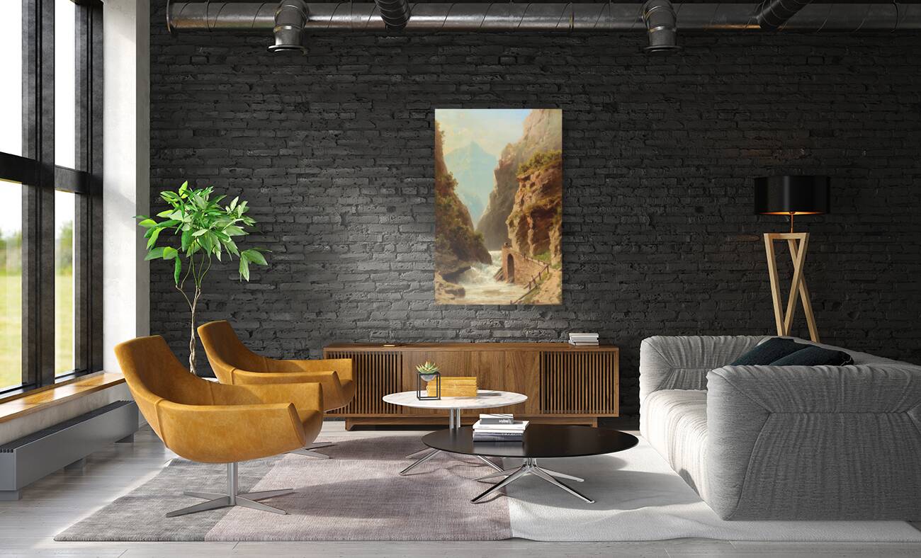 Path On A River Shore by Adolf Chwala [1836–1900] Reproduction