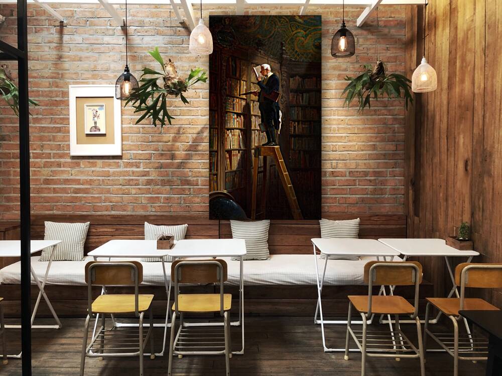 The Bookworm [circa 1851] by Carl Spitzweg [1808–1880] Reproduction