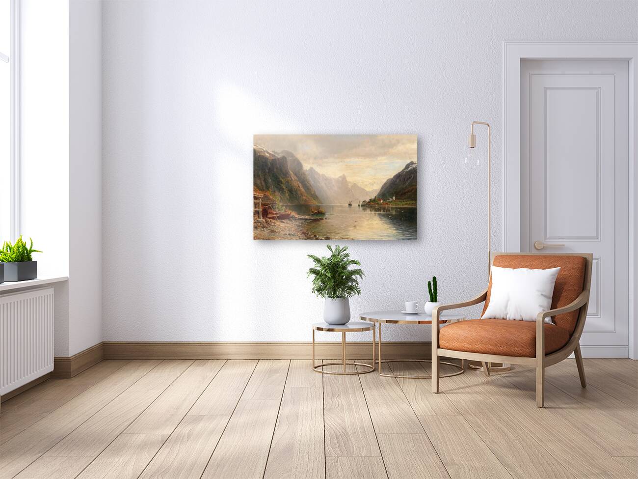 Fjordlandschaft [1891] by Anders Askevold [1834–1900] Reproduction