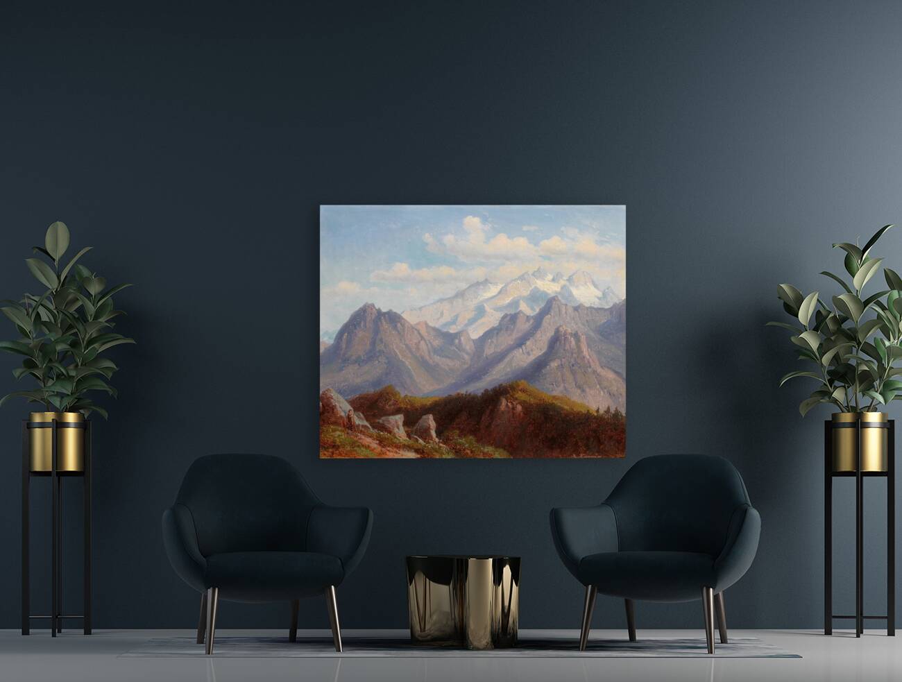 Blick vom Schafberg auf den Dachstein by Robert Kummer [1810–1889] Reproduction