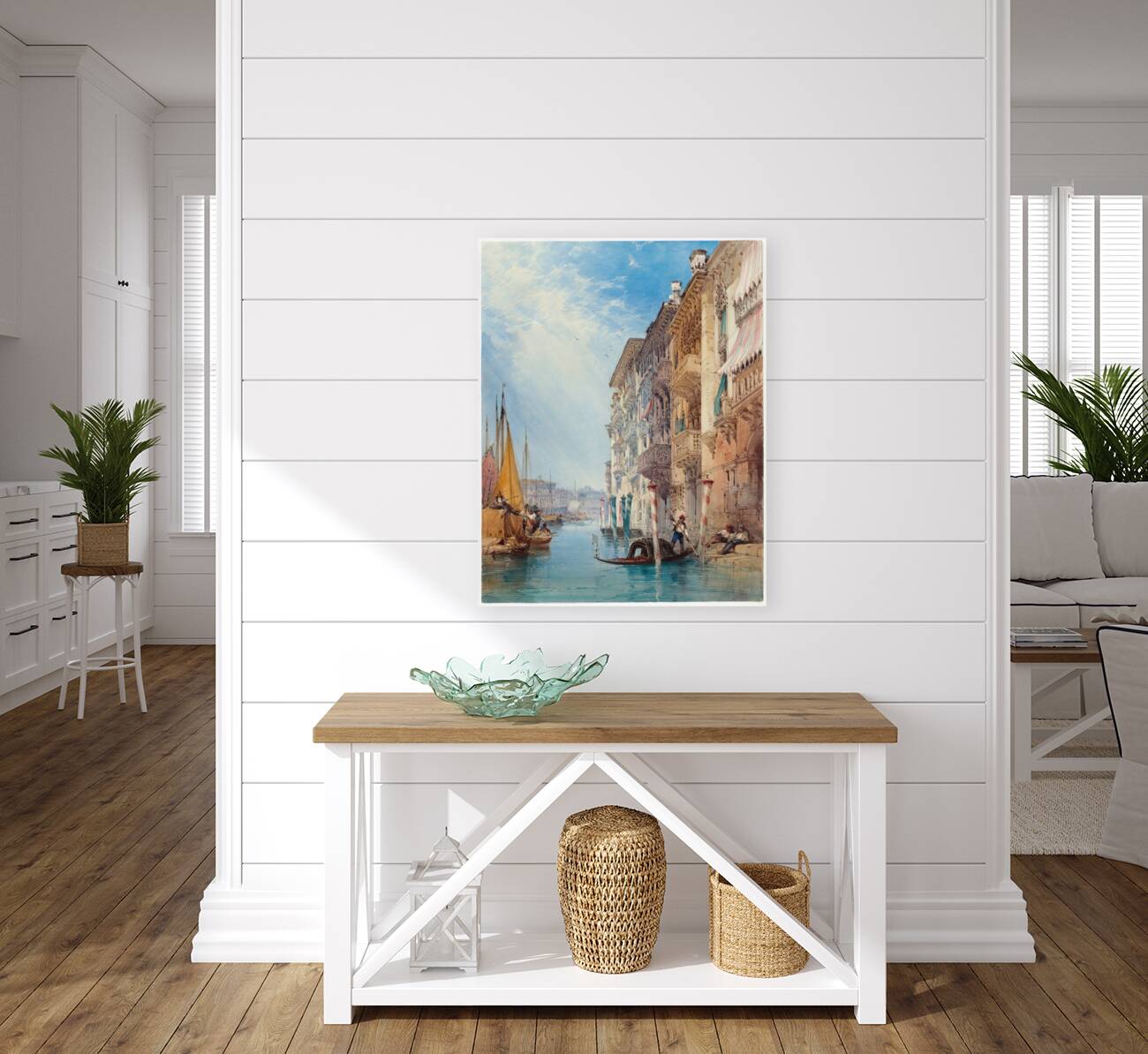 A Gondola on the Grand Canal. Venice [1866] by William Callow [1812–1908] Reproduction