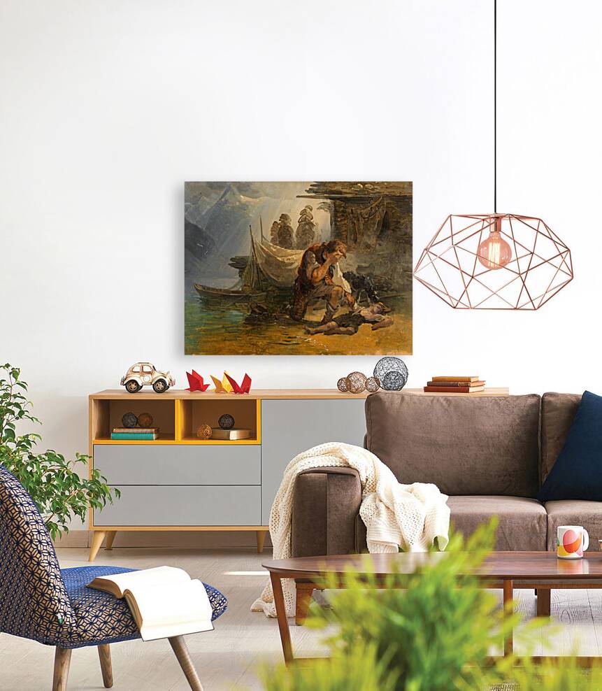 Der ertrunkene Knabe [around 1830–1840] by Friedrich August Matthias Gauermann [1807–1862] Reproduction