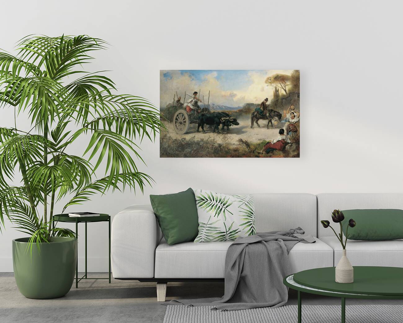 The watering place by Anton Romako [1832–1889] Reproduction