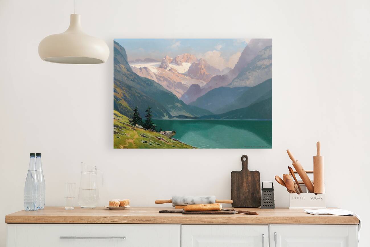 Lake Gosau with the Dachstein by Toni Haller [1907–1944] Reproduction