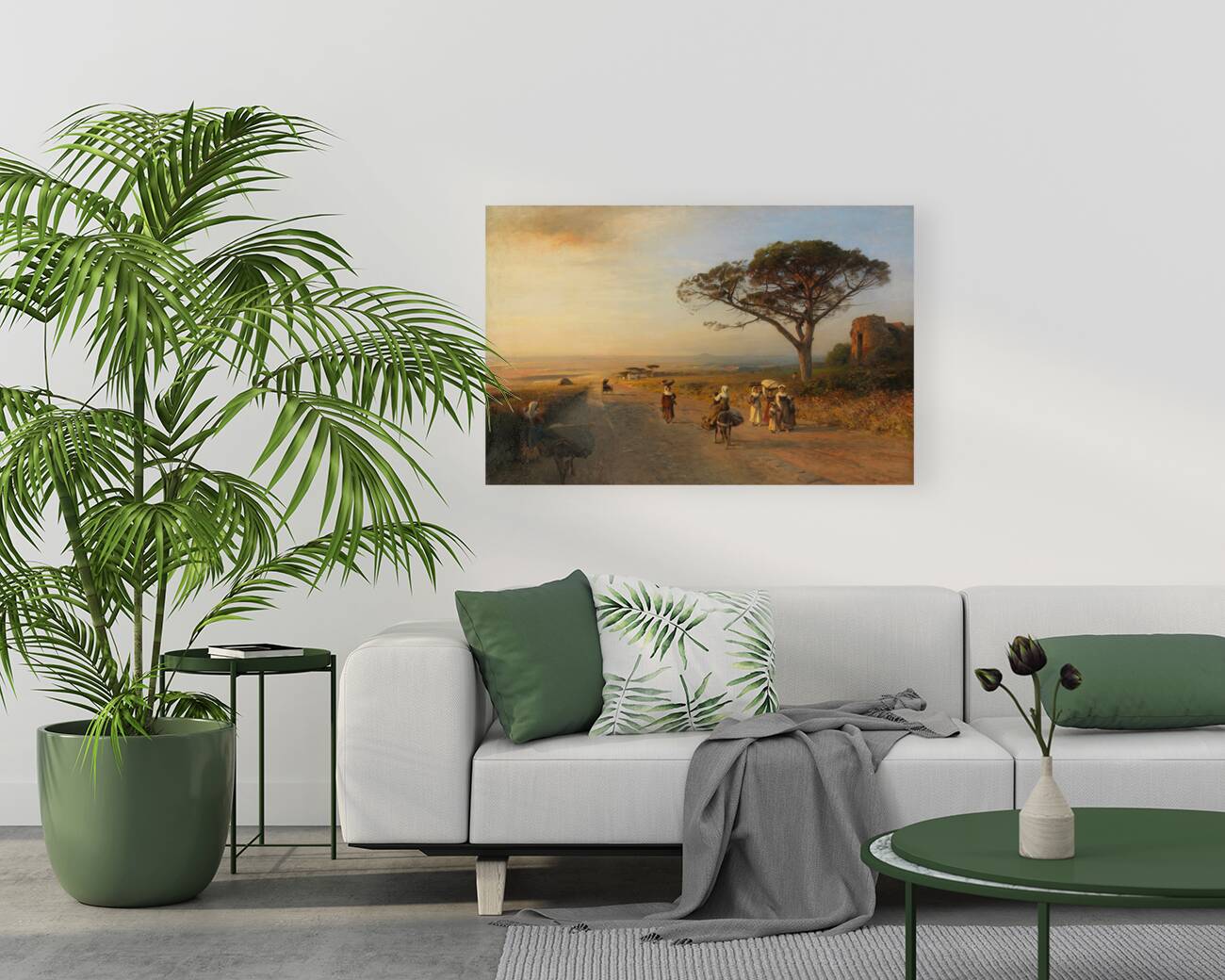 Via Appia [Ca. 1850] by Albert Flamm [1823–1906] Reproduction