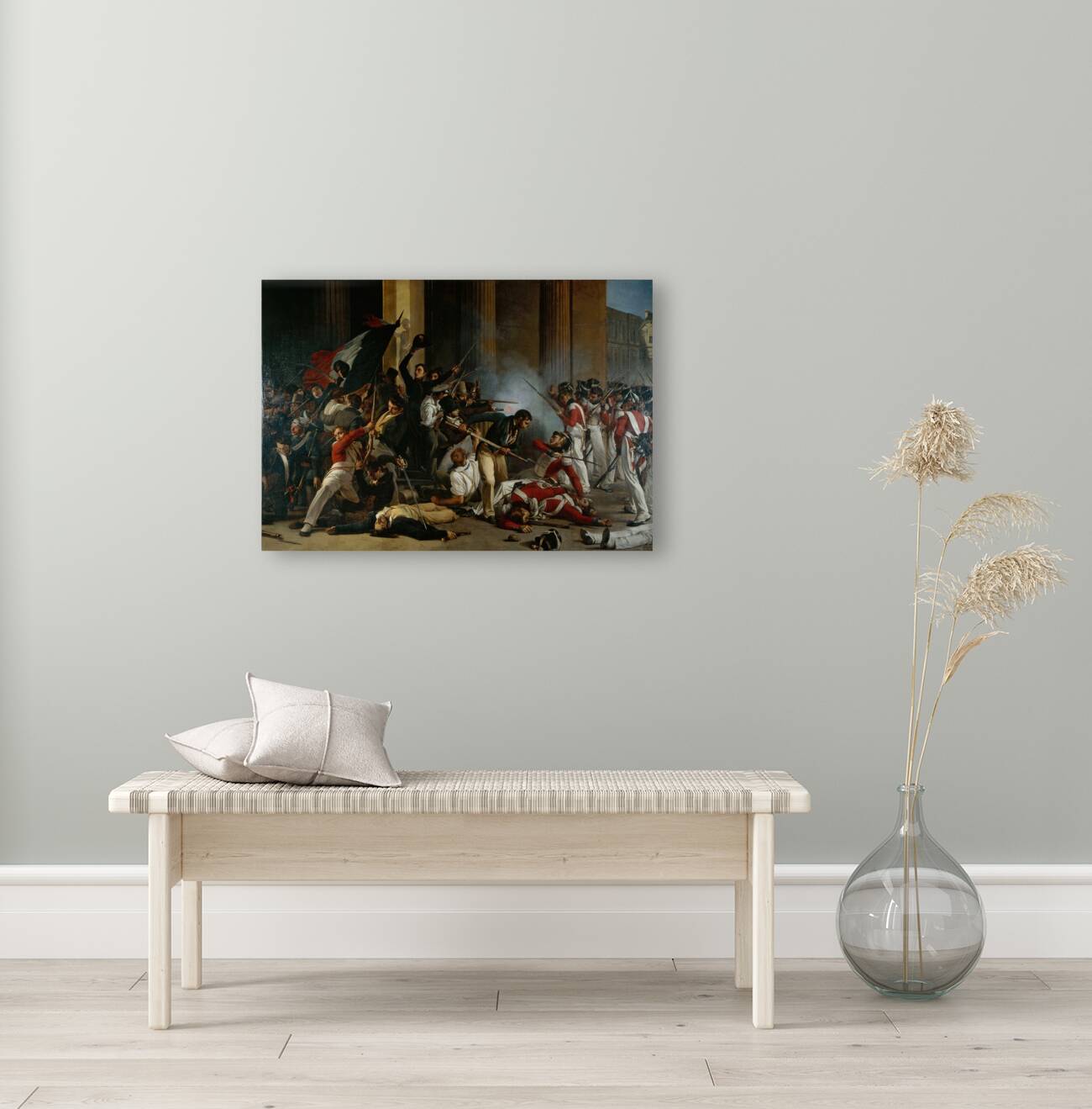 Prise du Louvre. Le 29 juillet 1830. Massacre des gardes suisses. [1832] by Jean–Louis Bezard [1799–1881] Reproduction