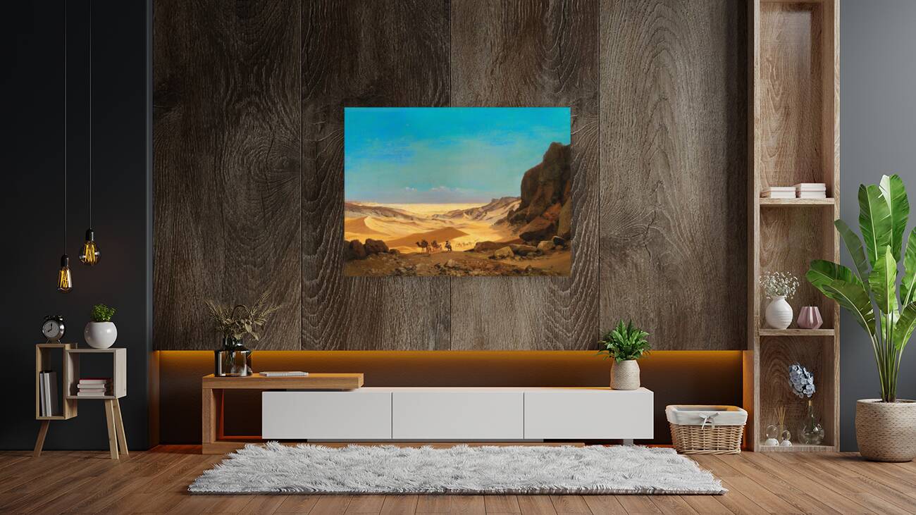 The Libyan Desert by Carl Hasch [1834–1897] Reproduction