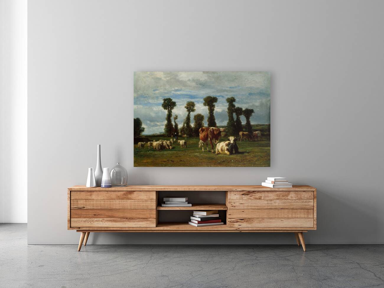 Pasture in Normandy [1852] by Constant Troyon [1810–1865] Reproduction