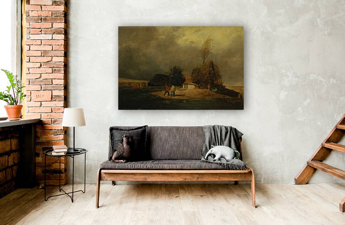 Landscape with Thunderstorm by Constant Troyon [1810–1865] Reproduction