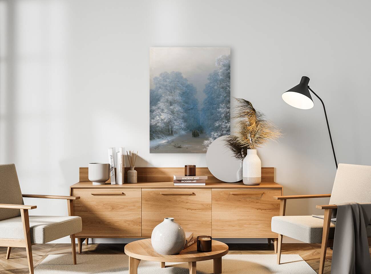 Winter Landscape [1876] by Ivan Konstantinovich Aivazovsky [1817–1900] Reproduction