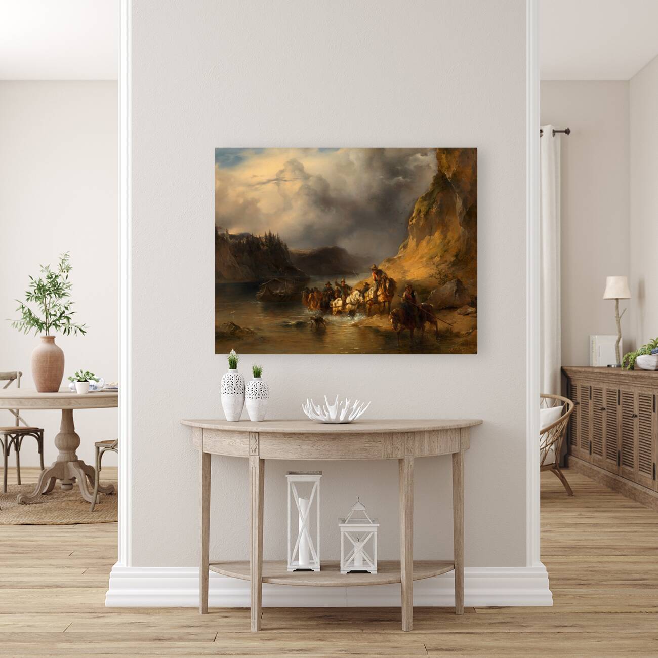 Ein Schiffszug auf der Donau [1848] by Friedrich August Matthias Gauermann [1807–1862] Reproduction