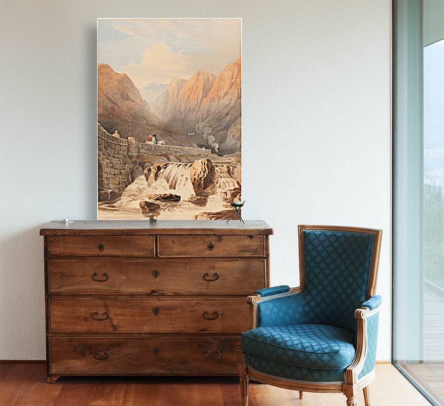 Pont Aberglaslyn [1812] by John Varley [1778–1842] Reproduction