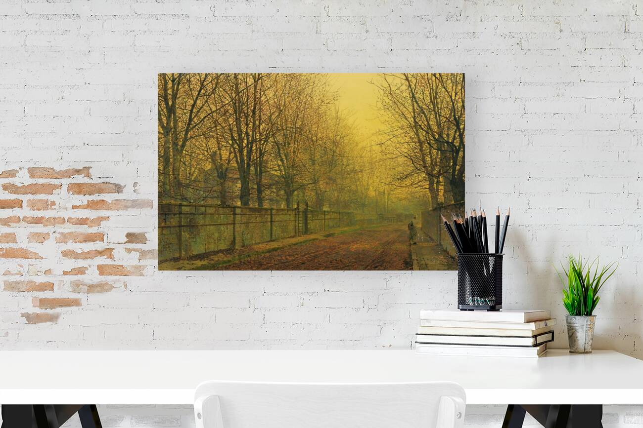 In The Golden Glow Of Autumn [1884] by John Atkinson Grimshaw [1836–1893] Reproduction