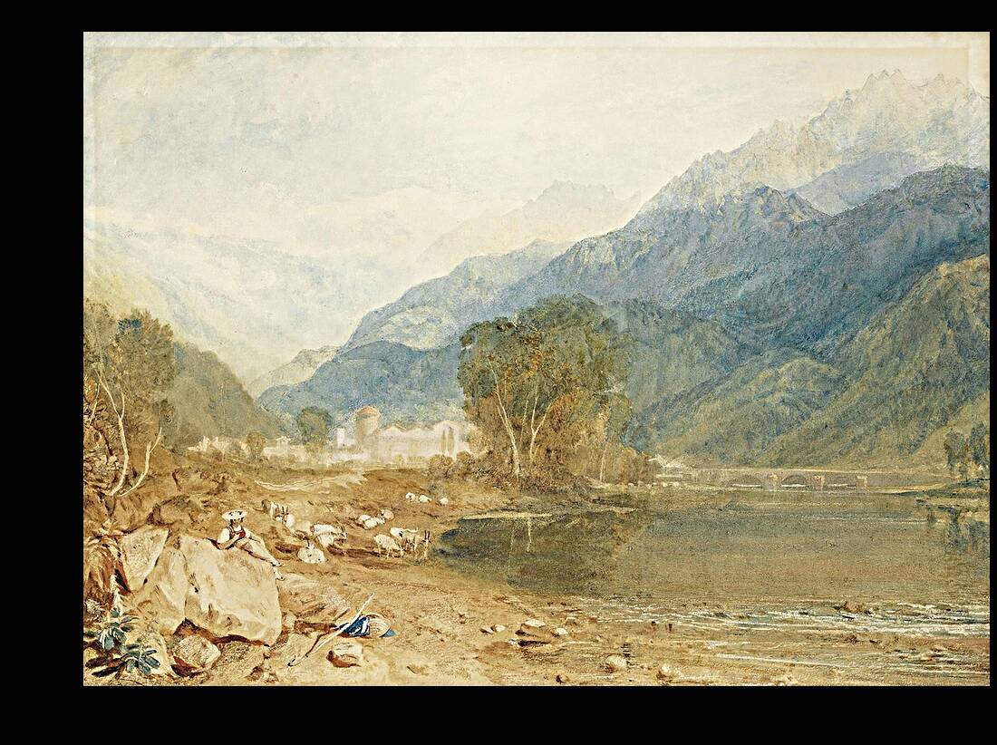 A View From The Castle Of St. Michael. Bonneville. Savoy. From The Banks Of The Arve River by Joseph Mallord William Turner [1775–1851] Reproduction