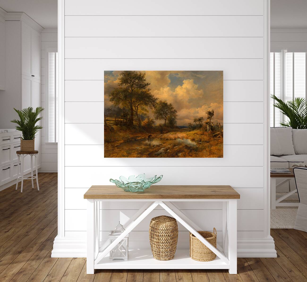 Der Karrenweg [Heimkehrender Jäger] [1844] by Friedrich August Matthias Gauermann [1807–1862] Reproduction