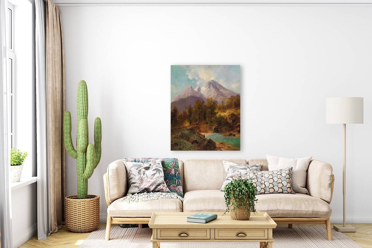 The Watzmann Near Berchtesgaden by Carl Millner [1825–1895] Reproduction