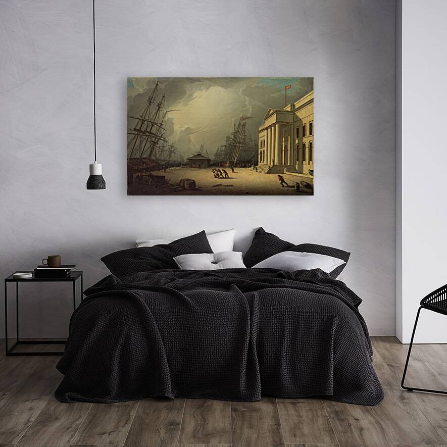 The Custom House at Greenock. Scotland [1828] by Robert Salmon [1775–1845] Reproduction